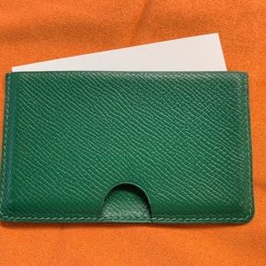 Hermès leather card holder